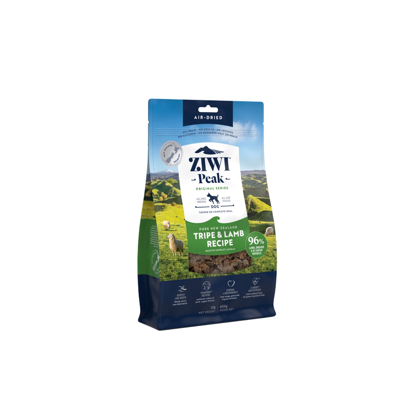 Ziwi Peak Originals Air Dried Dog Food 454g