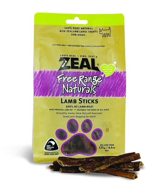 Zeal Dried Lamb Sticks Cat & Dog Treats [Wt: 125 g]