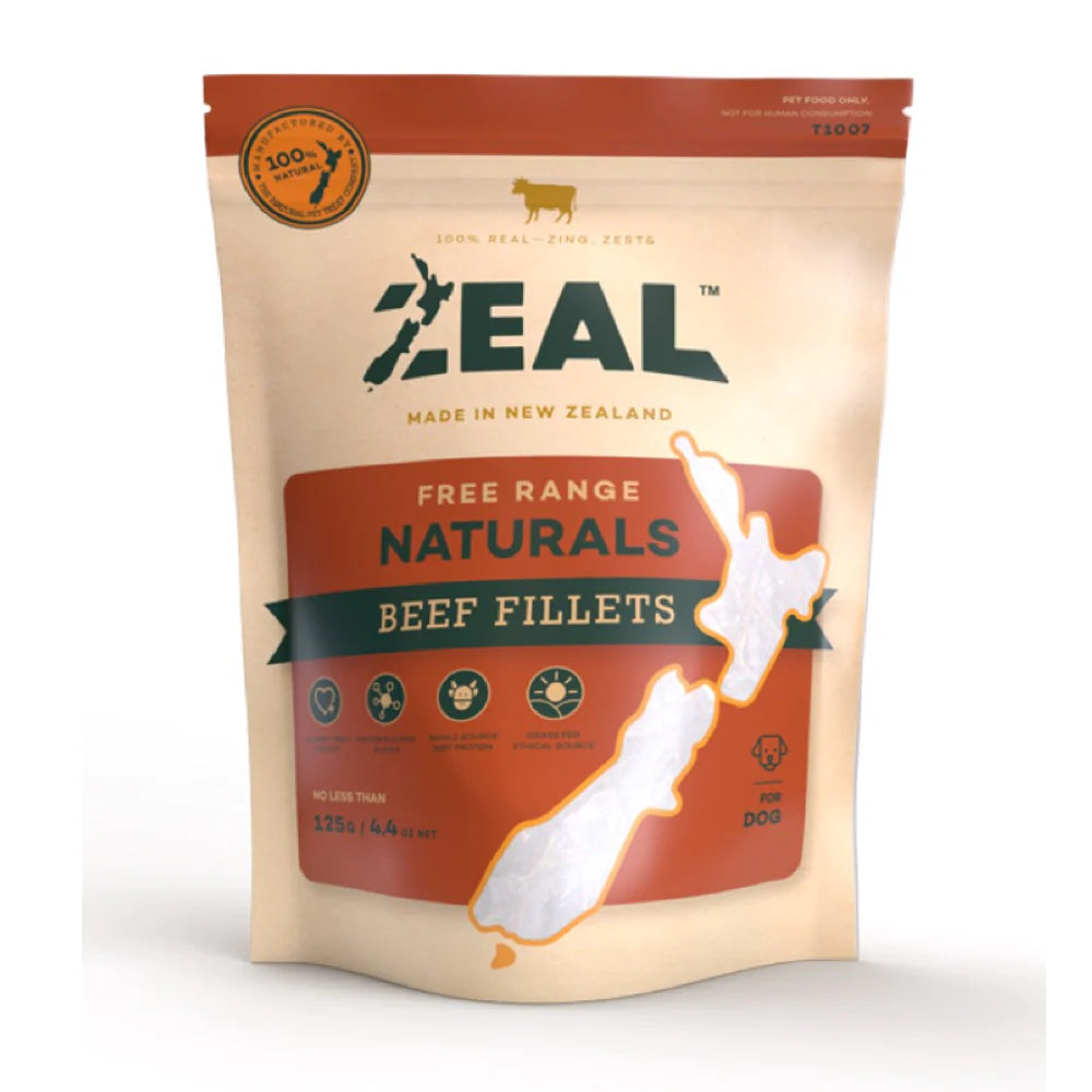 Zeal Dried Beef Jerky Treats for Dogs [Wt: 125 g]