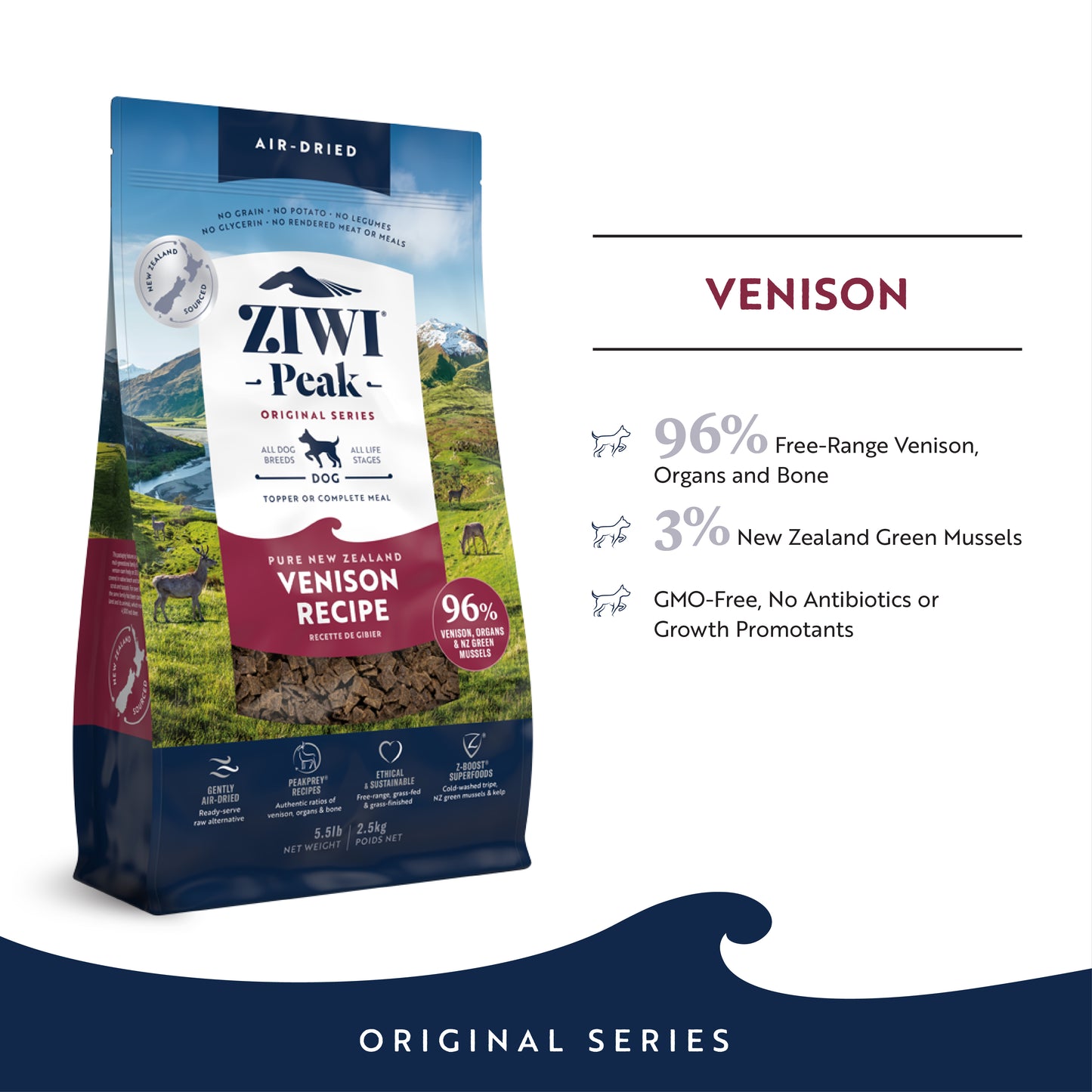 Ziwi Peak Originals Air Dried Dog Food 454g