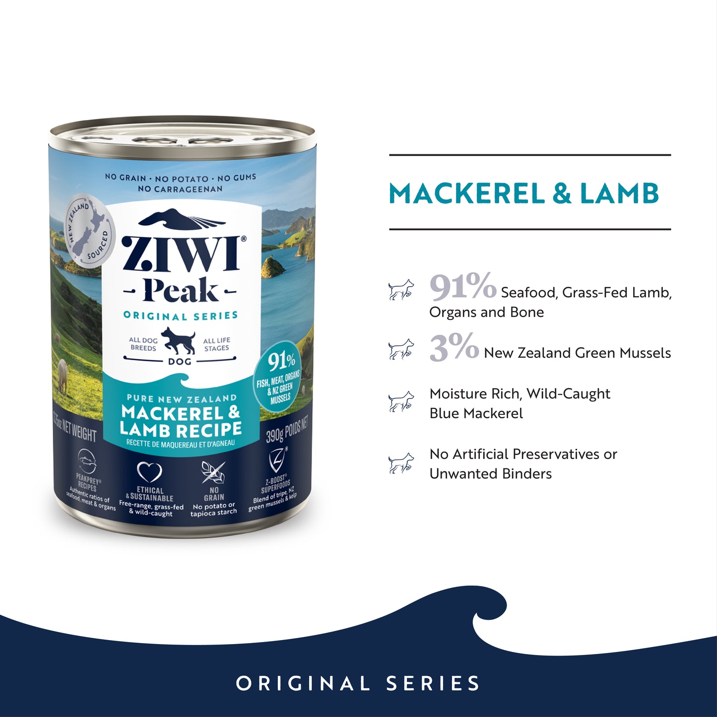 Ziwi Peak Originals Wet Dog Food 390g