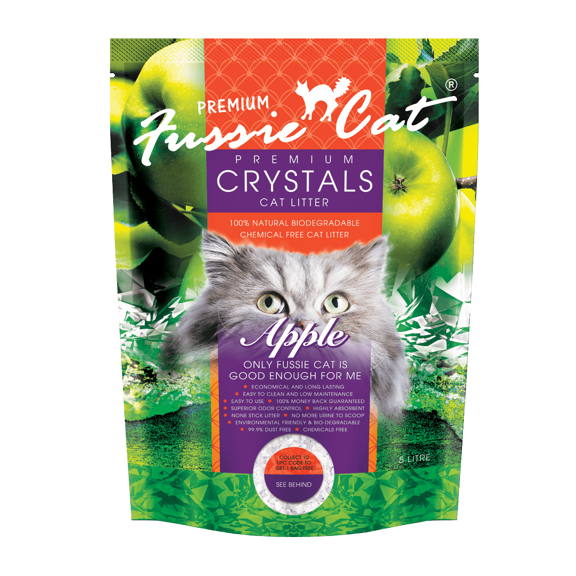 Fussie Cat Premium Crystals Litter 5L