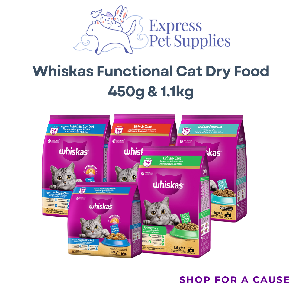 Whiskas Functional Cat Dry Food 450g & 1.1kg