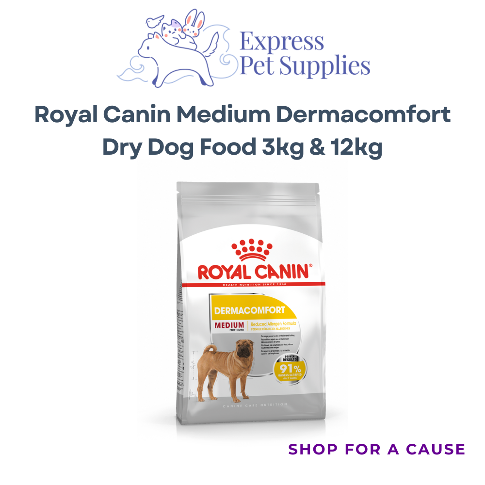 Royal Canin Medium Dermacomfort Dry Dog Food 3kg & 12kg