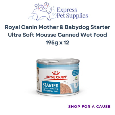 Royal Canin Mother & Babydog Starter Ultra Soft Mousse Canned Wet Food 195g x 12