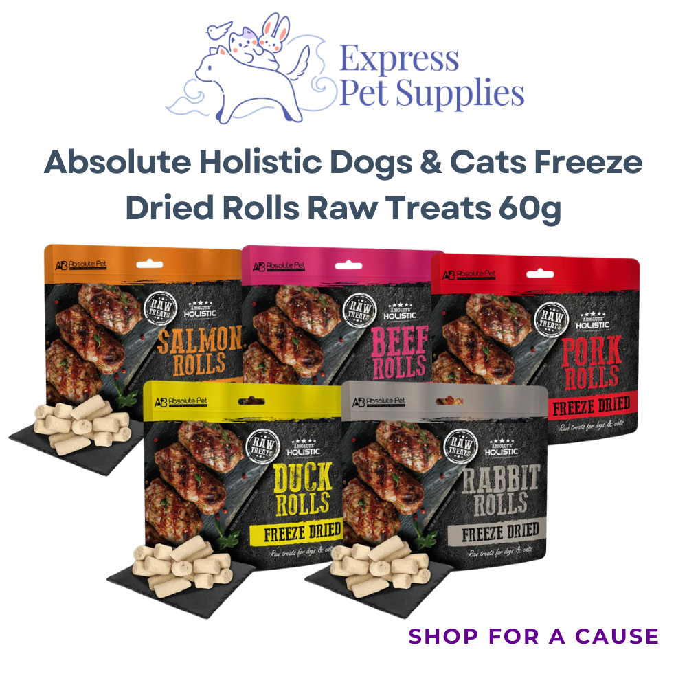 Absolute Holistic Dogs & Cats Freeze Dried Rolls Raw Treats 60g