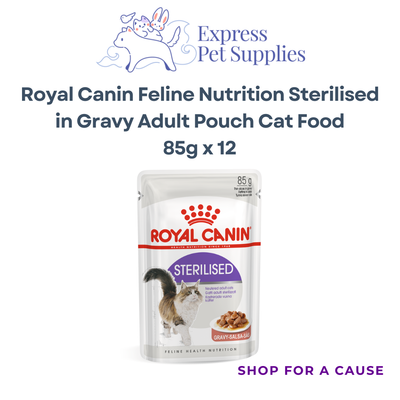Royal Canin Feline Nutrition Sterilised in Gravy Adult Pouch Cat Wet Food 85g x 12