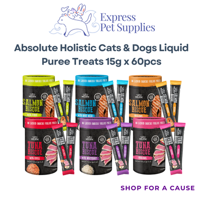 Absolute Holistic Cats & Dogs Liquid Puree Treats 15g x 60pcs