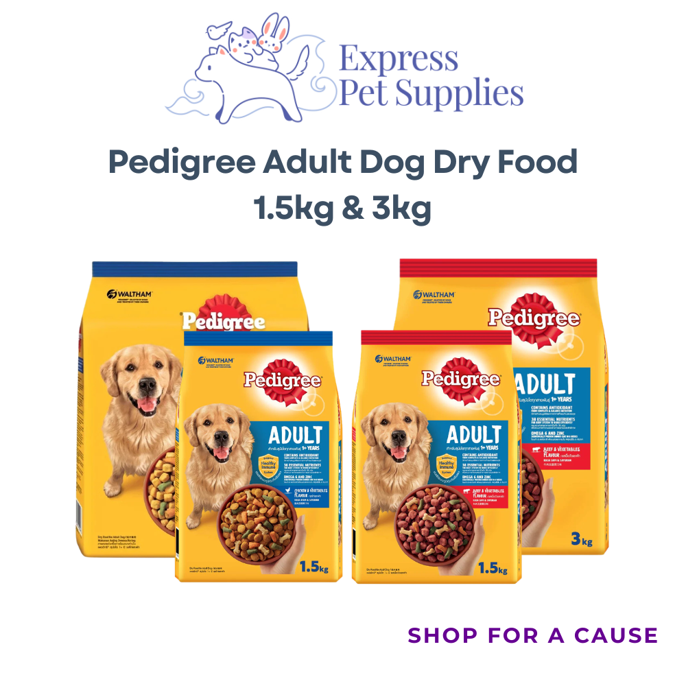 Pedigree Adult Dog Dry Food 1.5kg & 3kg