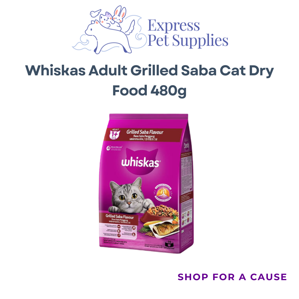 Whiskas Adult Grilled Saba Cat Dry Food 480g