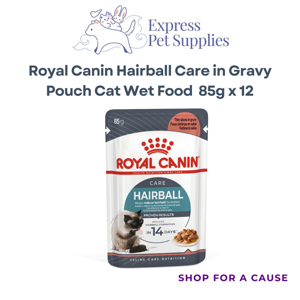 Royal Canin Feline Nutrition Hairball Adult Pouch Cat Food 85g x 12