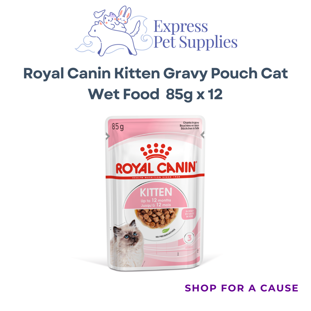 Royal Canin Feline Nutrition Kitten Gravy Pouch Cat Food 85g x 12