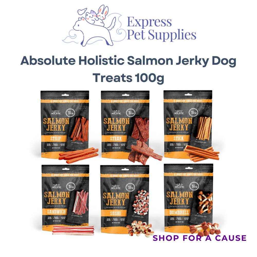 Absolute Holistic Salmon Jerky Dog Treats 100g