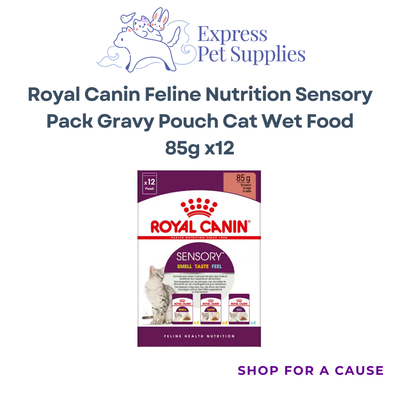 Royal Canin Feline Nutrition Sensory Pack Gravy Pouch Cat Wet Food 85g x12