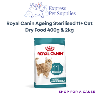 Royal Canin Ageing Sterilised 11+ (Replaced to Sterilised 12+) Cat Dry Food 400g & 2kg