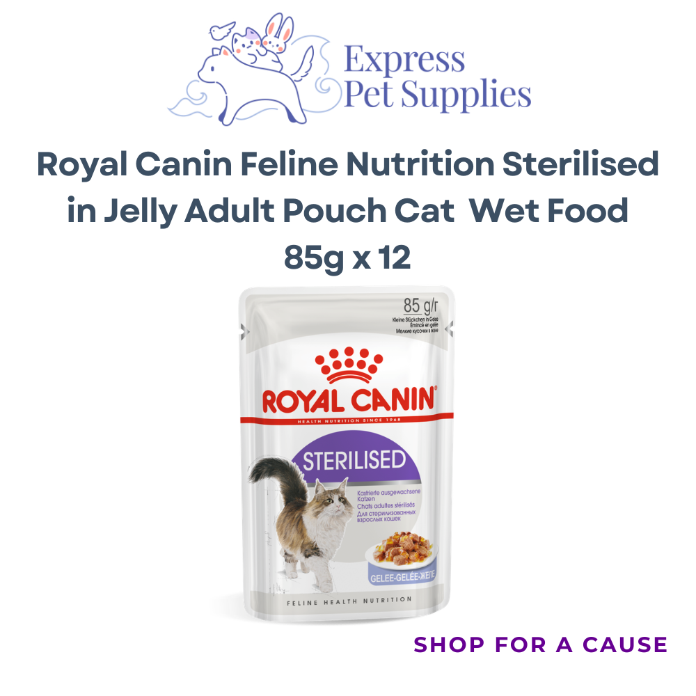 Royal Canin Feline Nutrition Sterilised in Jelly Pouch Cat Wet Food 85g x 12