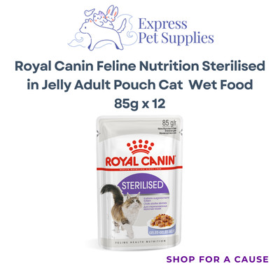 Royal Canin Feline Nutrition Sterilised in Jelly Pouch Cat Wet Food 85g x 12