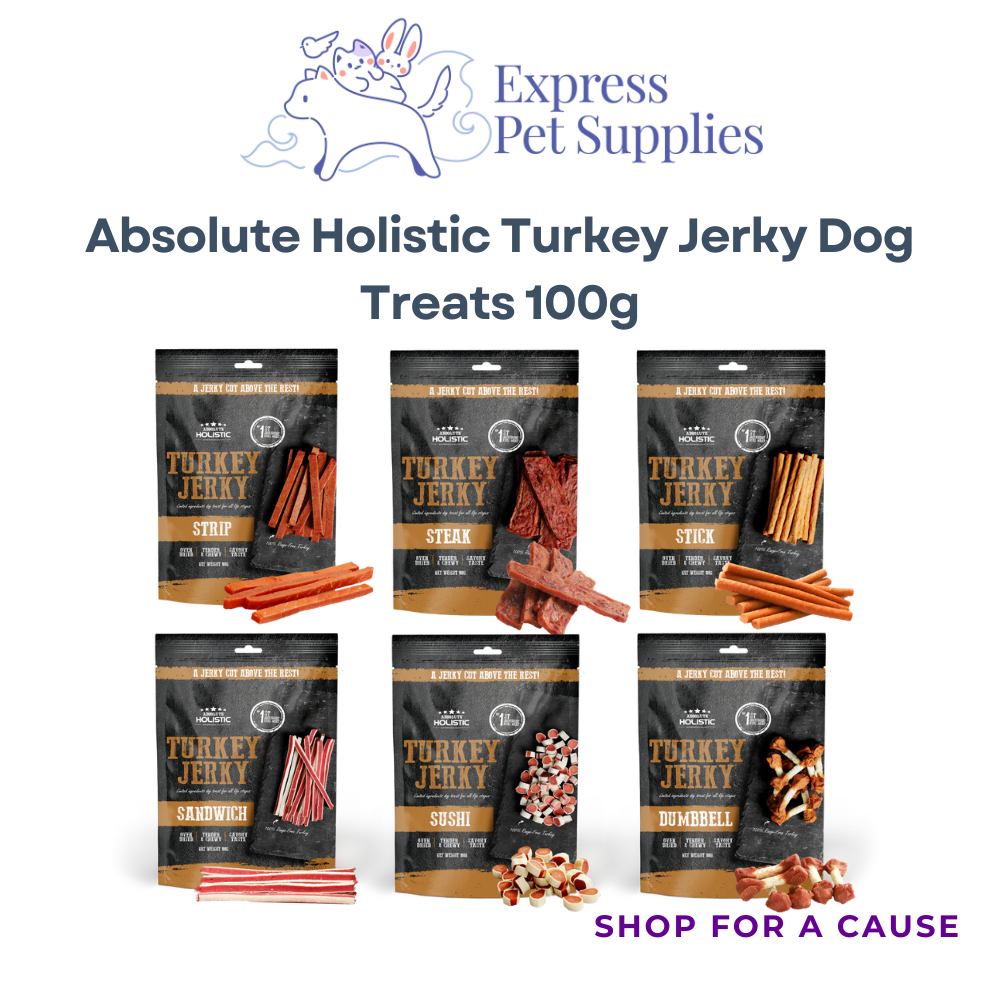 Absolute Holistic Turkey Jerky Dog Treats 100g