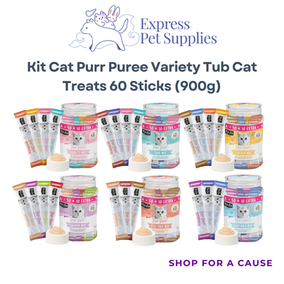 Kit Cat Purr Puree Variety Tub Cat Treats 60 Sticks (900g)
