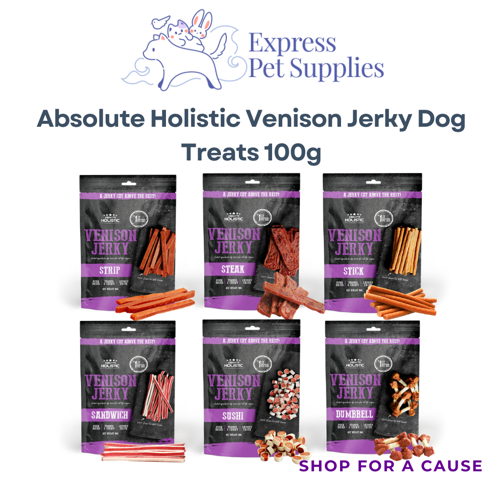 Absolute Holistic Venison Jerky Dog Treats 100g