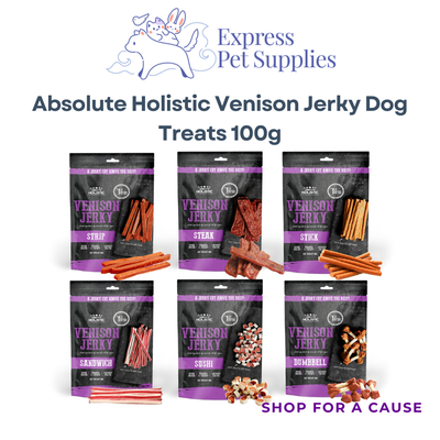 Absolute Holistic Venison Jerky Dog Treats 100g