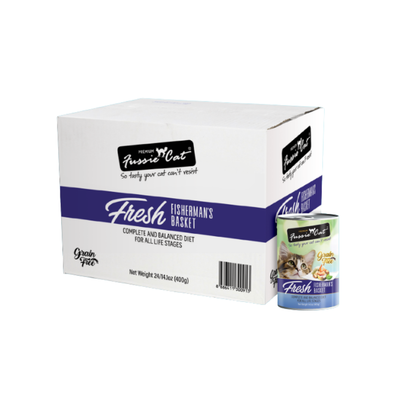 Fussie Cat Premium Fresh Seafood Series Cat Wet Food 400g X24cans | Assorted Flavors