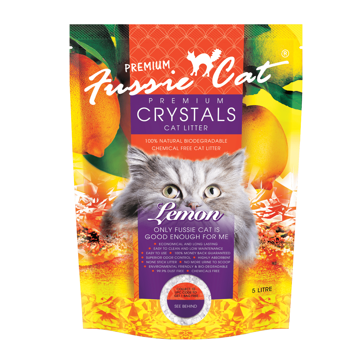 Fussie Cat Premium Crystals Litter 5L