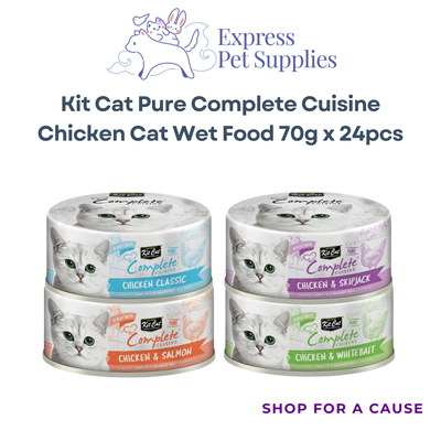 Kit Cat Pure Complete Cuisine Chicken Cat Wet Food 70g x 24pcs