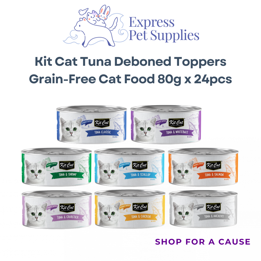 Kit Cat Tuna Deboned Toppers Grain-Free Cat Food 80g x 24pcs