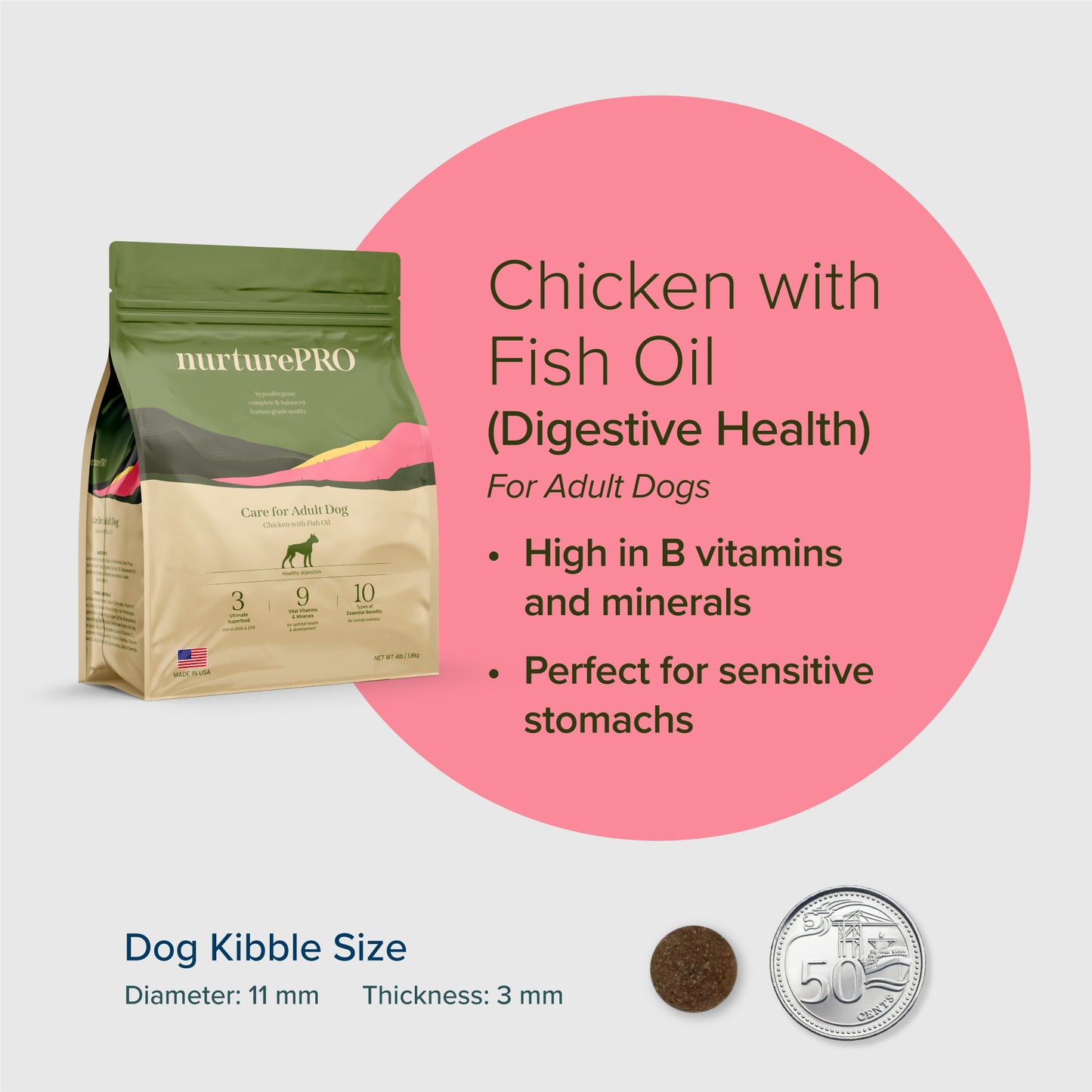 Nurture Pro Care Adult Dogs Dry Dog Food (Chicken with Fish Oil)