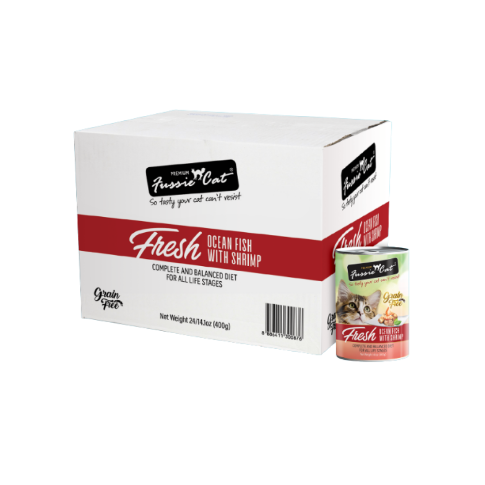 Fussie Cat Premium Fresh Seafood Series Cat Wet Food 400g X24cans | Assorted Flavors
