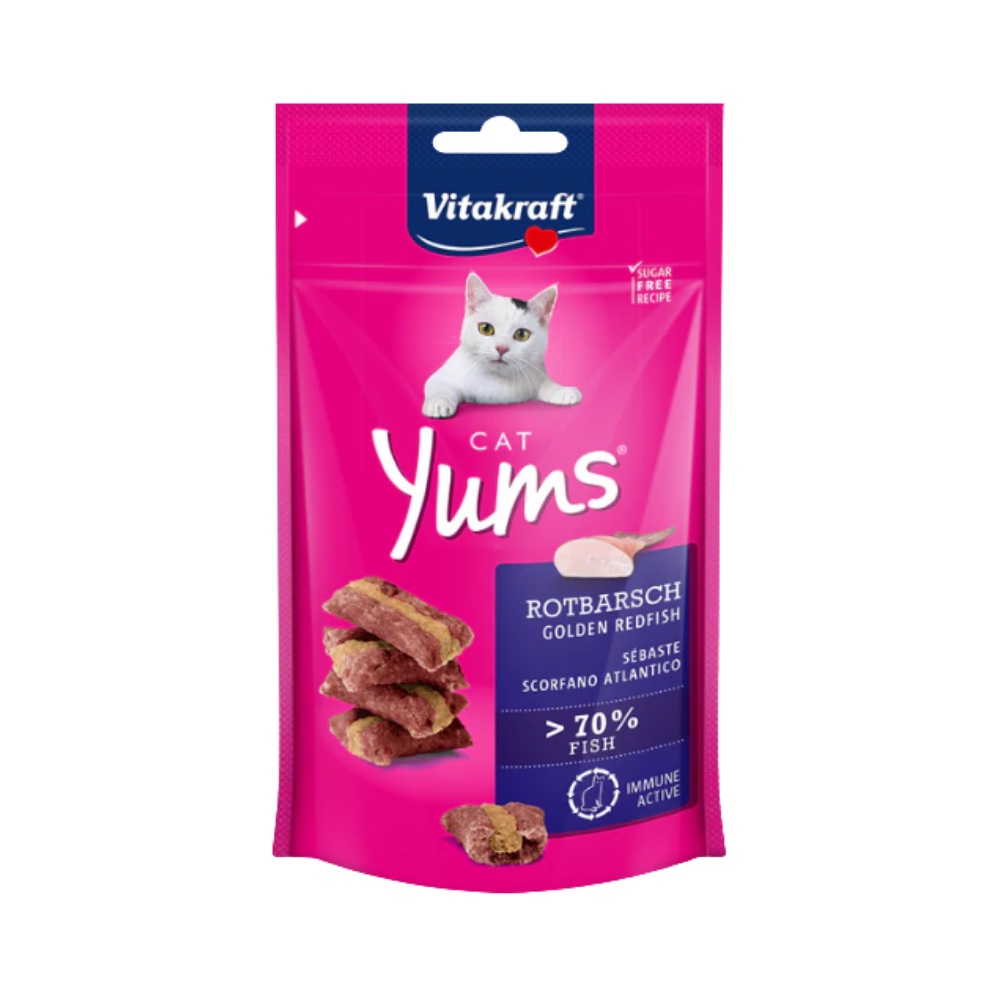 [CLEARANCE SALE] PRICE DROP Golden Redfish Flavor | Vitakraft Yum Series Cat Treats 40g | Other Flavors Available
