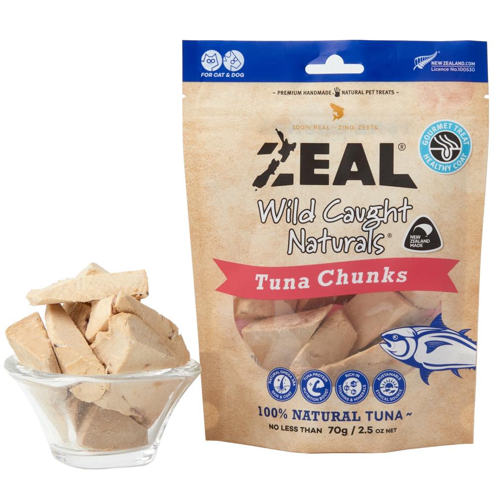 Zeal Freeze Dried Tuna Chunks Cat & Dog Treats [Wt: 70 g]